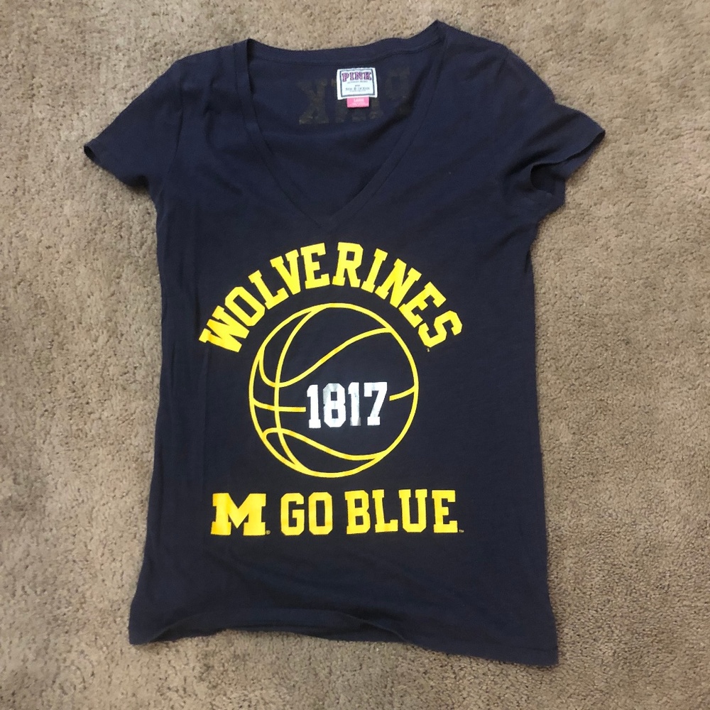 Pink Michigan Basketball T shirt